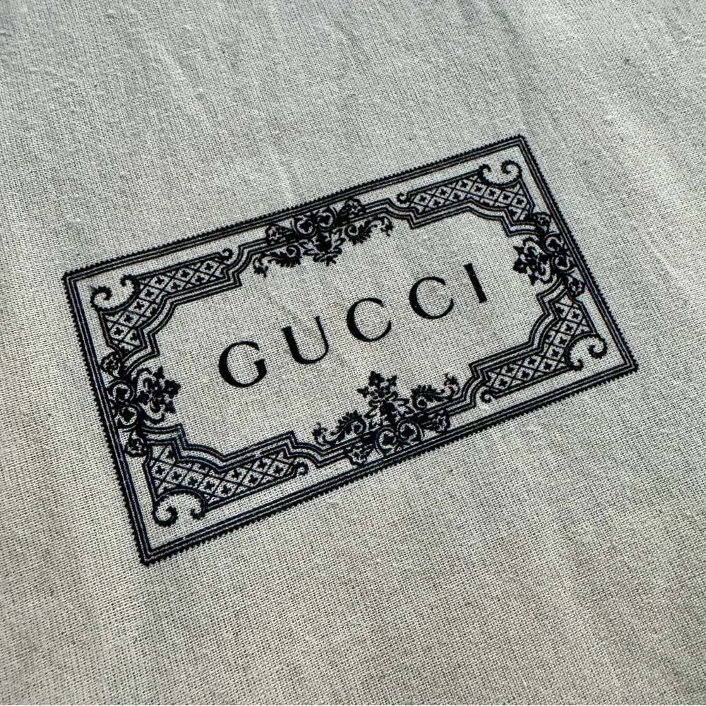 Gucci Natural Canvas Vertical Tote Black Logo Alessandro Michele Era